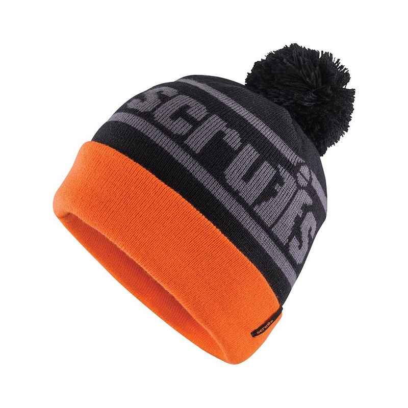 Scruffs Trade Bobble Hat Black/Orange T55334