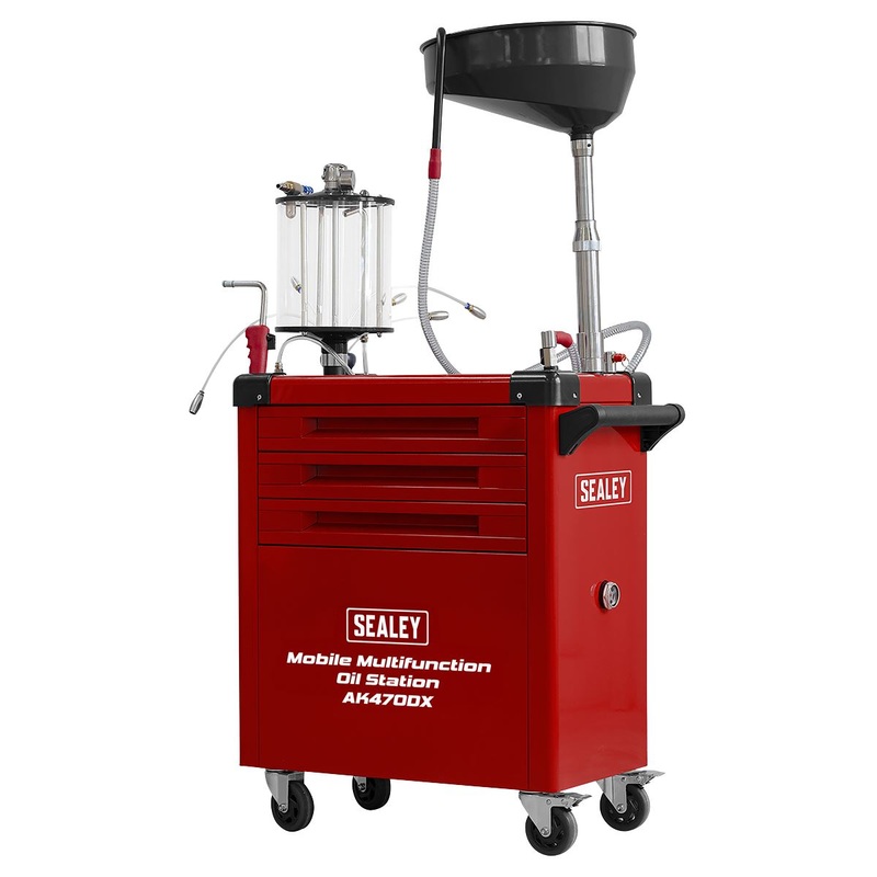 Sealey Mobile Multifunction Oil Station with 61pc Tool Set