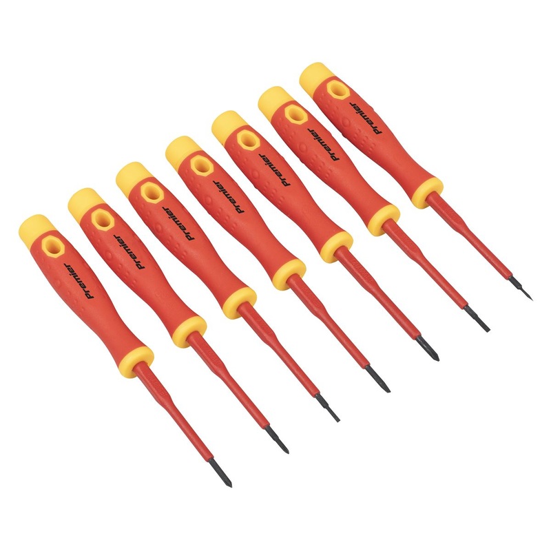 Sealey Premier Precision Screwdriver Set 7pc - VDE Approved