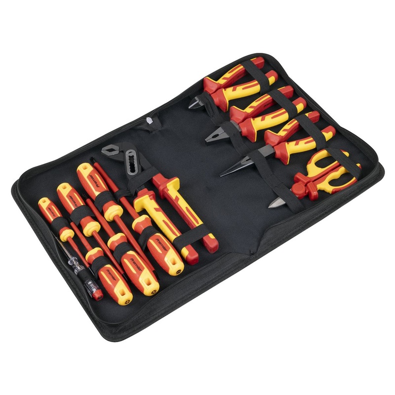 Sealey Premier Screwdriver, Pliers & Scissor Set 12pc - VDE Approved